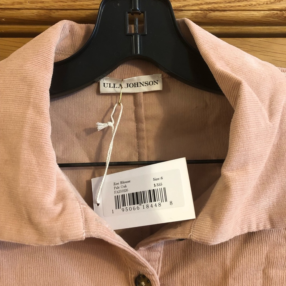 NWT Ulla Johnson ZOE blouse pale oak Size 6 - Picture 5 of 8